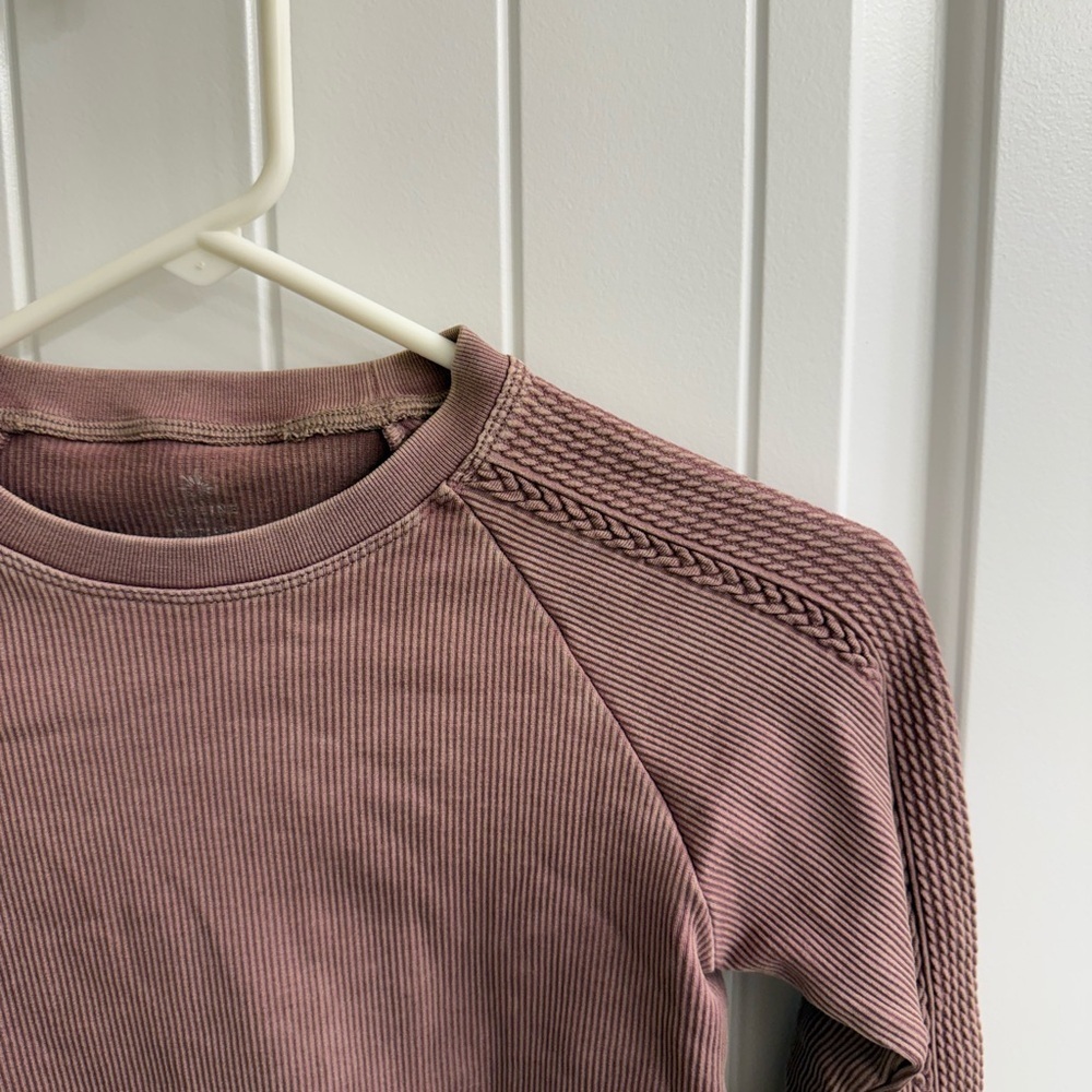 Aerie Offline Big Chill Ribbed Long Sleeve Crop Top sz XS - Picture 4 of 8